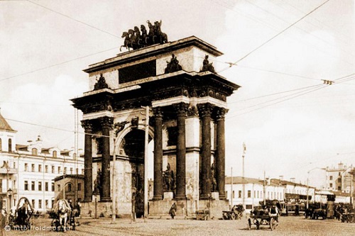 Триумфальная арка (пл. Тверская застава). Кинохроника 1927 и 1928 гг.