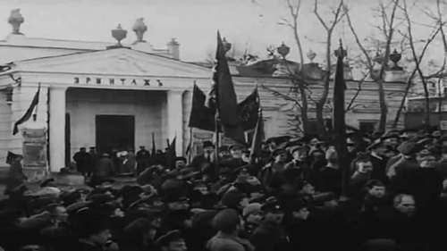 Каретный ряд. Сад "Эрмитаж". Кинохроника 1918 года. Кадр