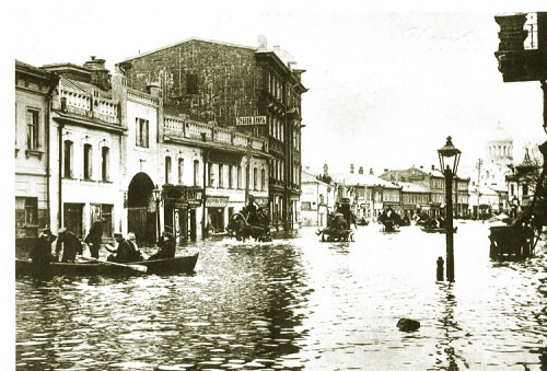 Наводнение в Москве 1908 г. фото. Старая кинохроника.