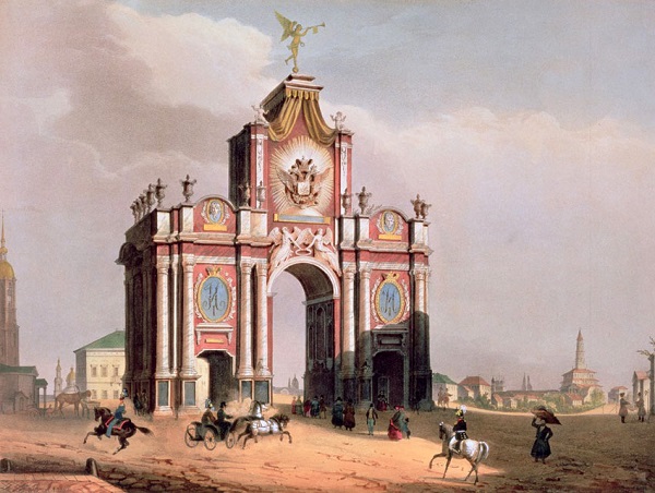 Луи Жюль Арну (1814–1868). Вид Красных ворот. Красные ворота видео 1927 году. История. Красные ворота фото.