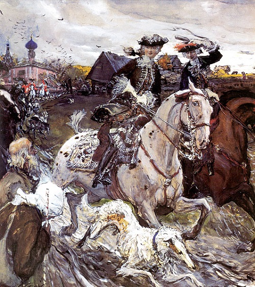 1900 Серов. Петр II на охоте