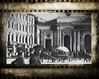 Страстная площадь в 1922 г. Показ фильмов и фотографий москвичам.