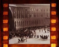 Дворцовая площадь в кинохронике 1914 года