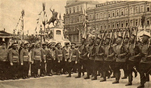 Открытие памятника Скобелеву М.Д. в 1912 г. Церемониальный марш