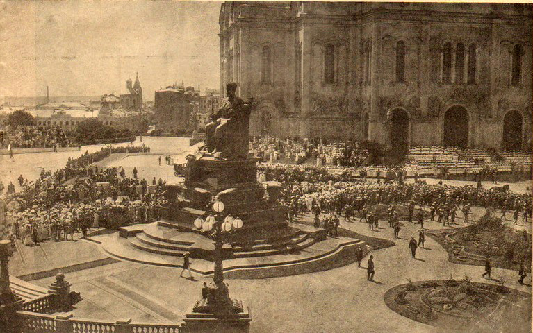 Кинохроника царская открытие памятника Александру III 30 мая 1912 года
