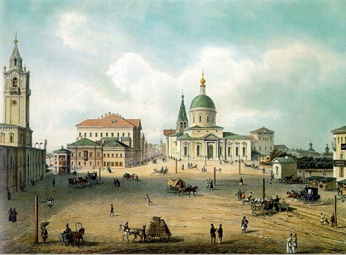 Страстная площадь в 19 веке