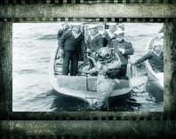1913 год. Испытания первого водолазного костюма. Погружение под воду в трехболтовке. Фильм Ханжонкова.
