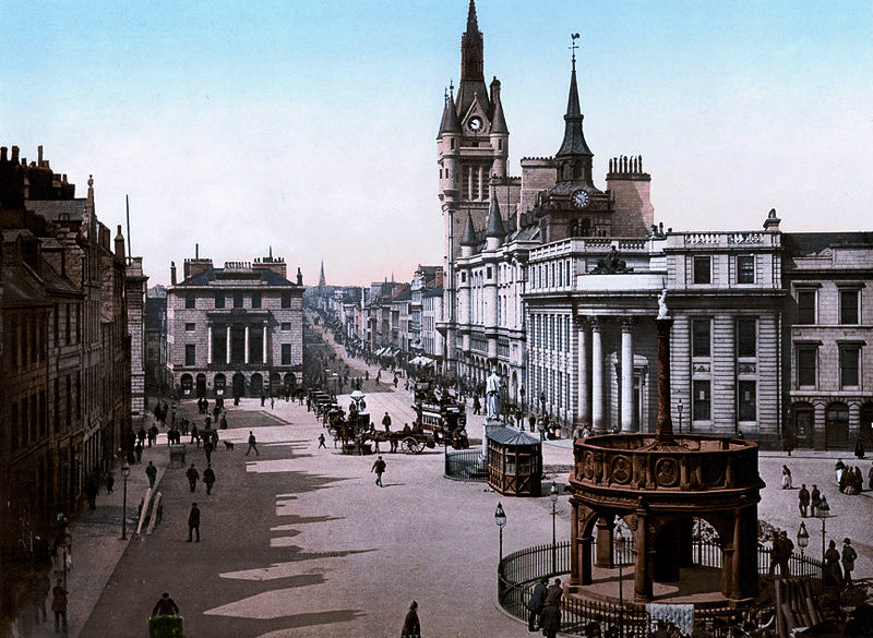 Шотландия в XIX веке. Город Абердин (Scotland, Aberdeen) Кинохроника 19 века. Ретро фото и видео Шотландии
